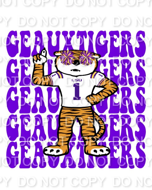 Retro Geaux Tigers with Mascot (Direct To Film)