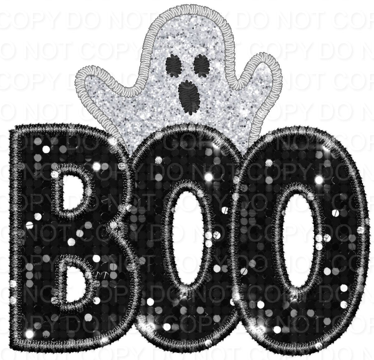 Boo Ghost Faux Sequins (Direct To Film)