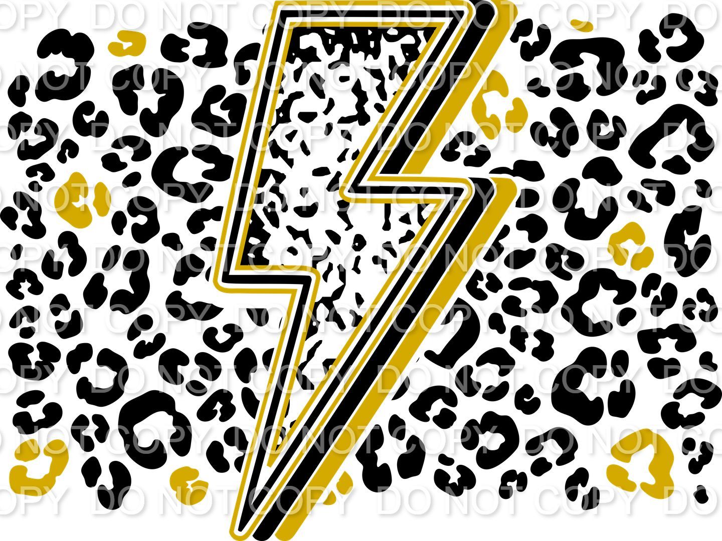 Lightning Bolt and Leopard Background Custom Mascots 2 (Direct To Film)