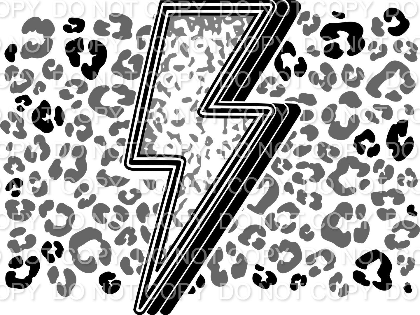 Lightning Bolt and Leopard Background Custom Mascots 1 (Direct To Film)