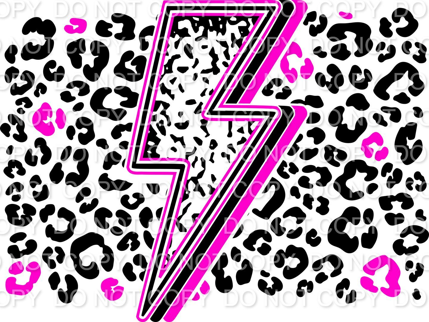 Lightning Bolt and Leopard Background Custom Mascots 1 (Direct To Film)