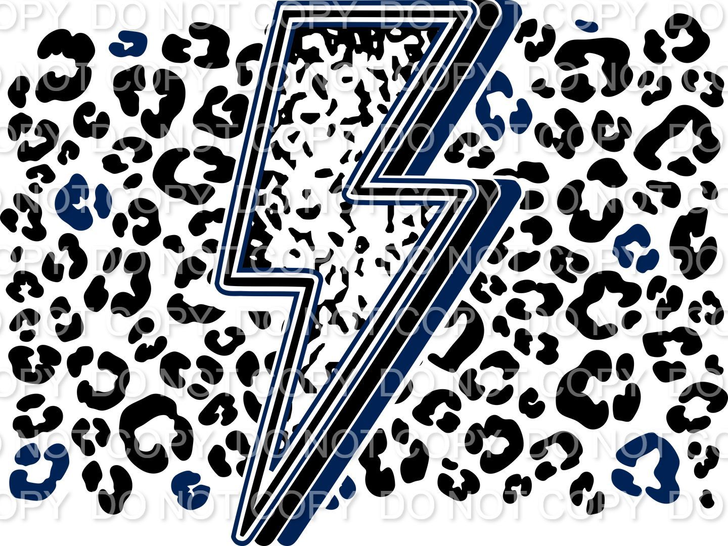 Lightning Bolt and Leopard Background Custom Mascots 1 (Direct To Film)