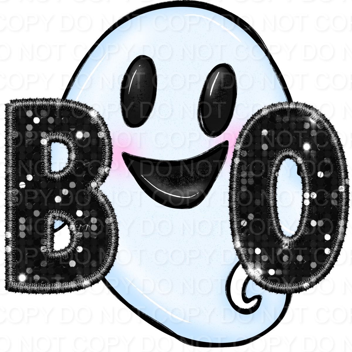 Boo Cute Ghost Faux Sequins (Direct To Film)