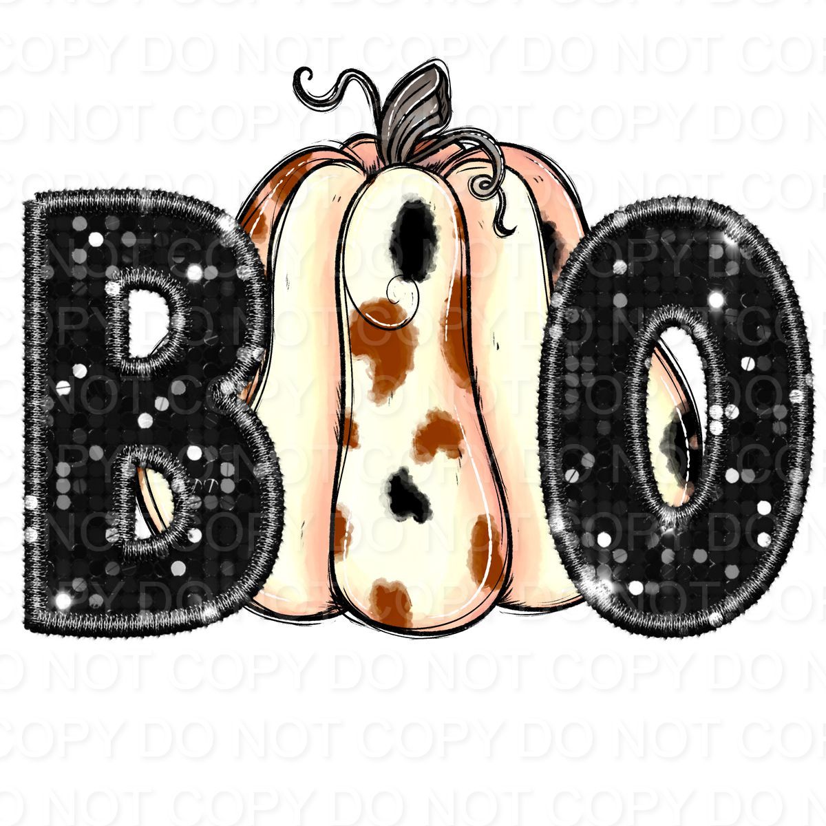 Boo Cow Pumpkin Faux Sequins (Direct To Film)