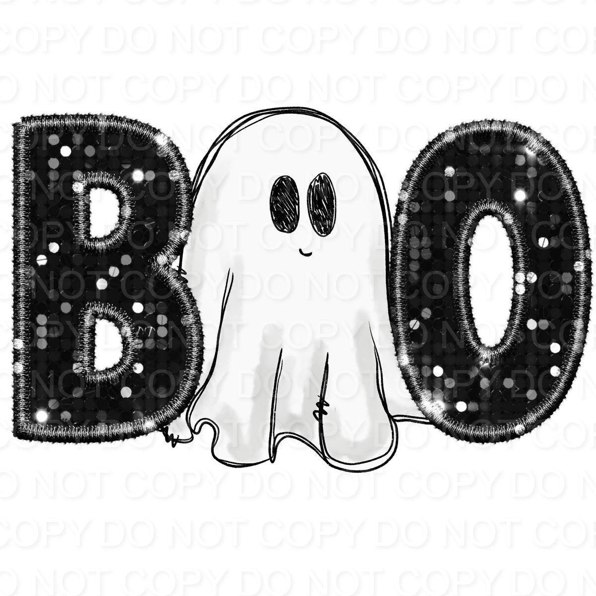 Boo Cute Ghost Faux Sequins (Direct To Film)