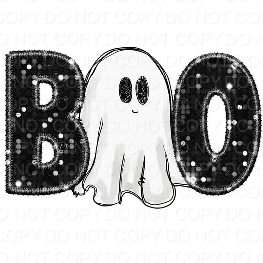 Boo Cute Ghost Faux Sequins (Direct To Film)