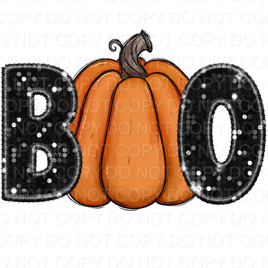 Boo Pumpkin Faux Sequins (Direct To Film)