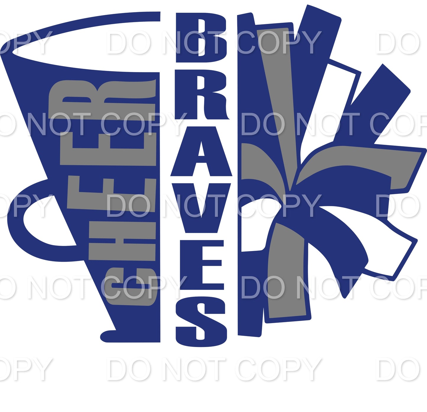 Braves Megaphone Pom Pom (Sublimation)