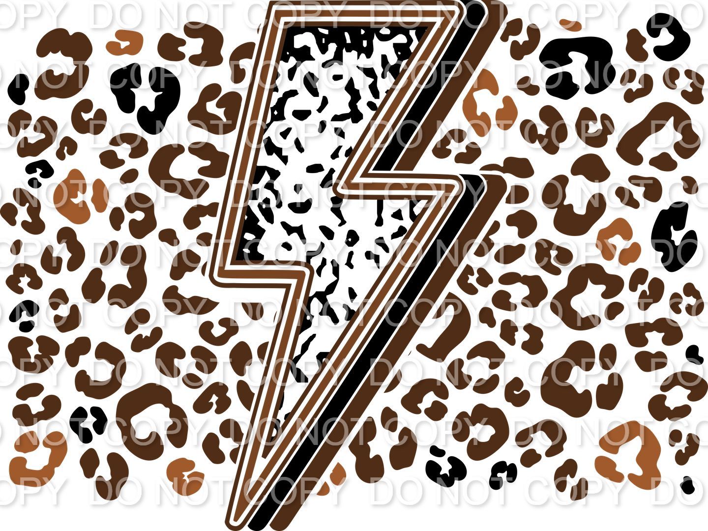 Lightning Bolt and Leopard Background Custom Mascots 1 (Direct To Film)