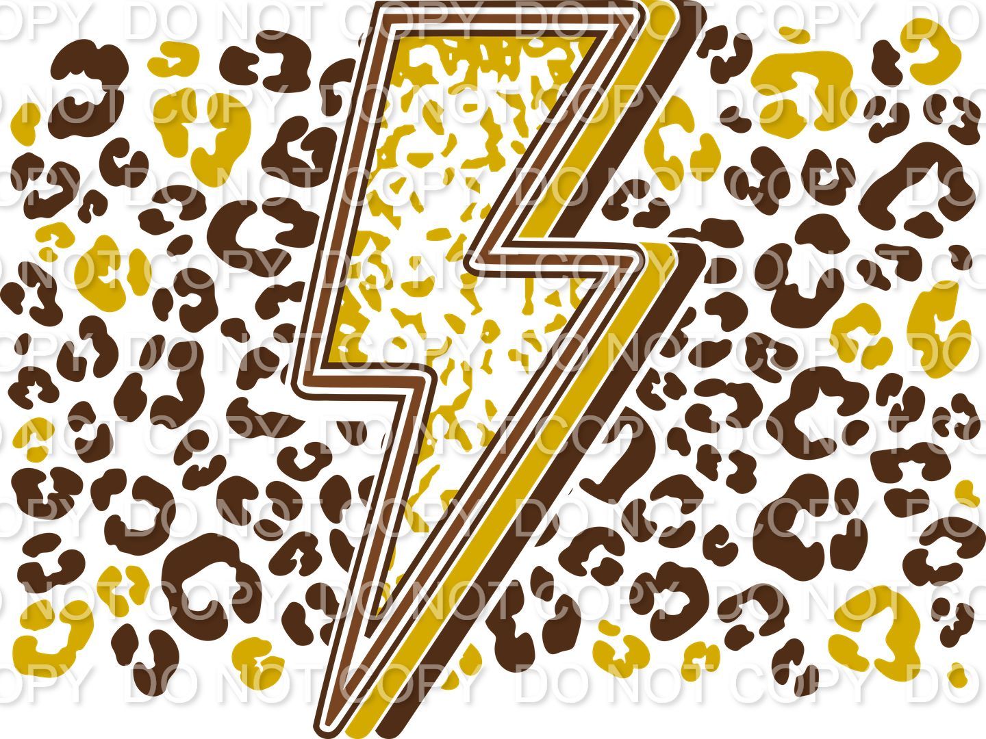 Lightning Bolt and Leopard Background Custom Mascots 1 (Direct To Film)