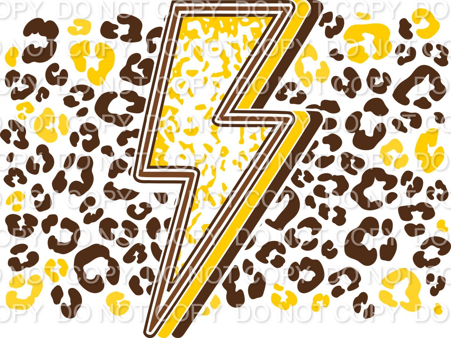 Lightning Bolt and Leopard Background Custom Mascots 1 (Direct To Film)