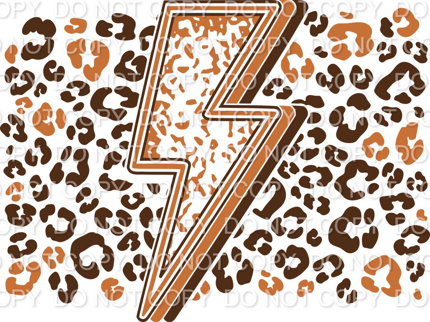 Lightning Bolt and Leopard Background Custom Mascots 1 (Direct To Film)