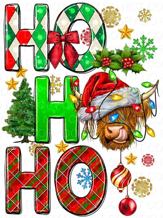 Ho Ho Ho with Christmas Cow Vertical (Direct To Film)