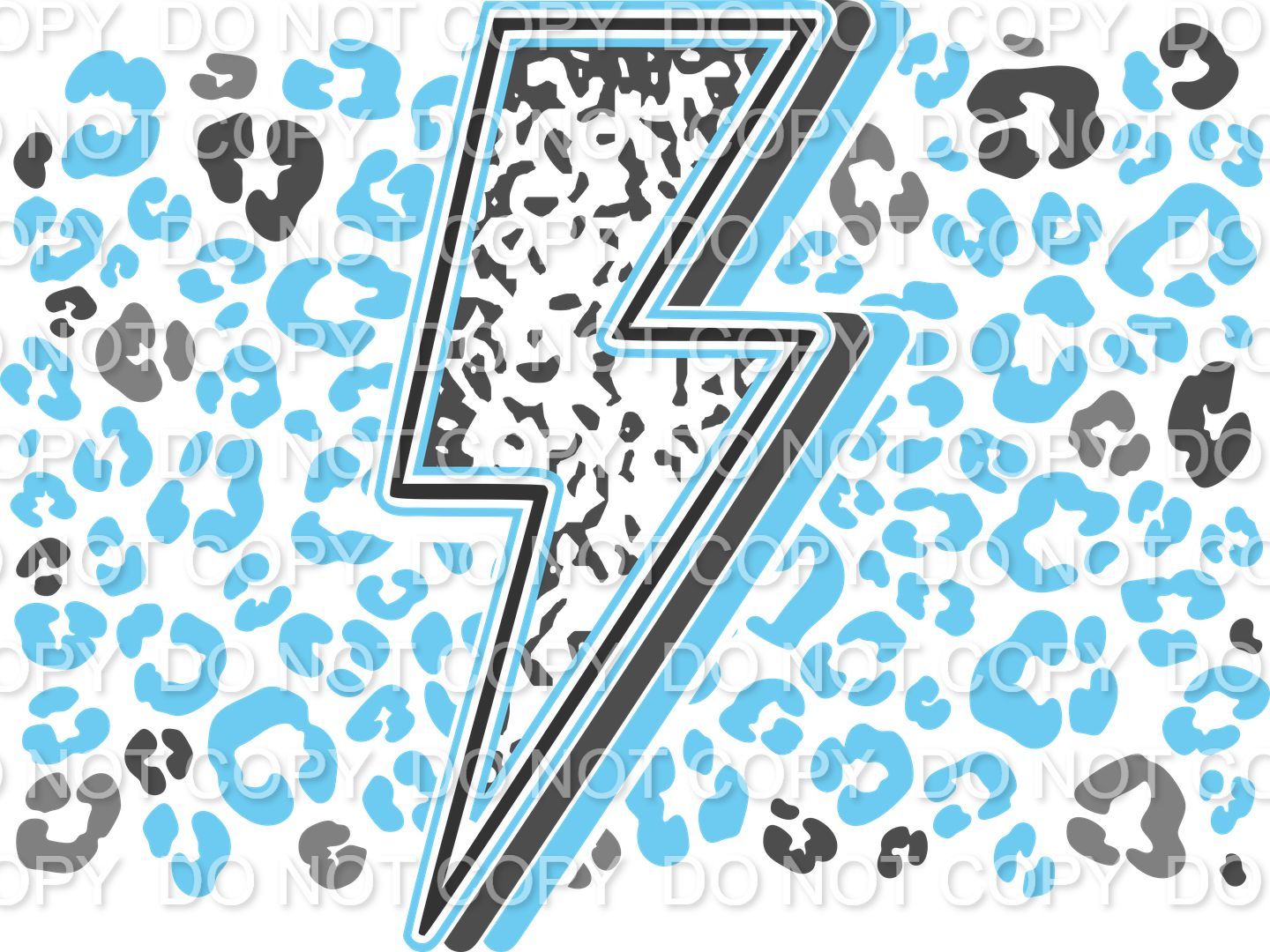 Lightning Bolt and Leopard Background Custom Mascots 1 (Direct To Film)