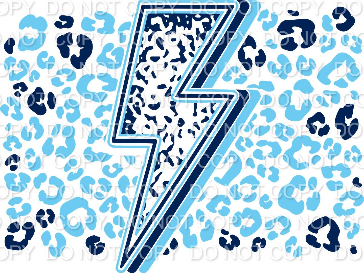 Lightning Bolt and Leopard Background Custom Mascots 1 (Direct To Film)