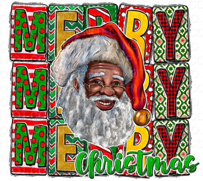 Merry Merry Merry Christmas Black Santa (Direct To Film)