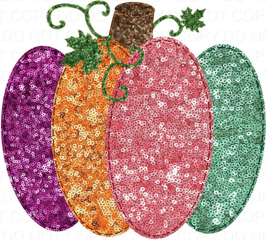 Pumpkin Faux Embroidery Sequins (Direct To Film)