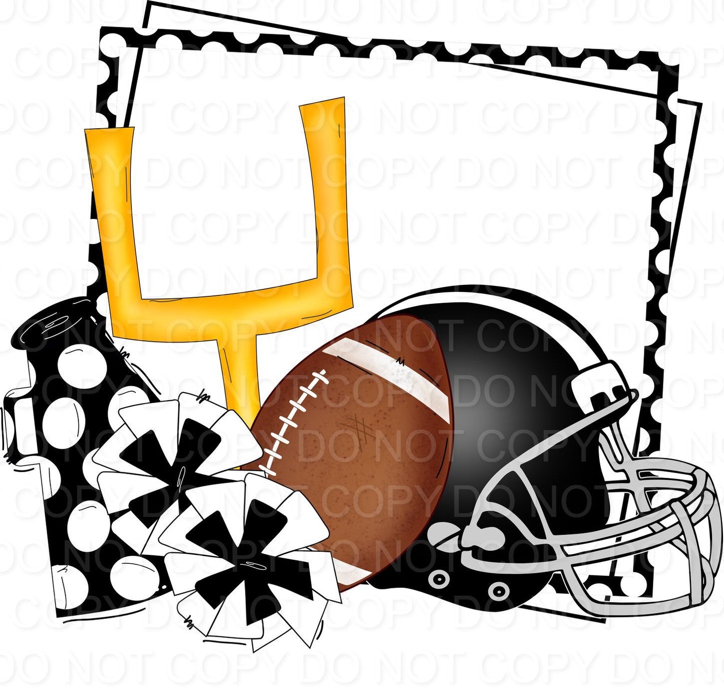 Football Frame with Goal Post, Helmet, and Cheer (Direct To Film)