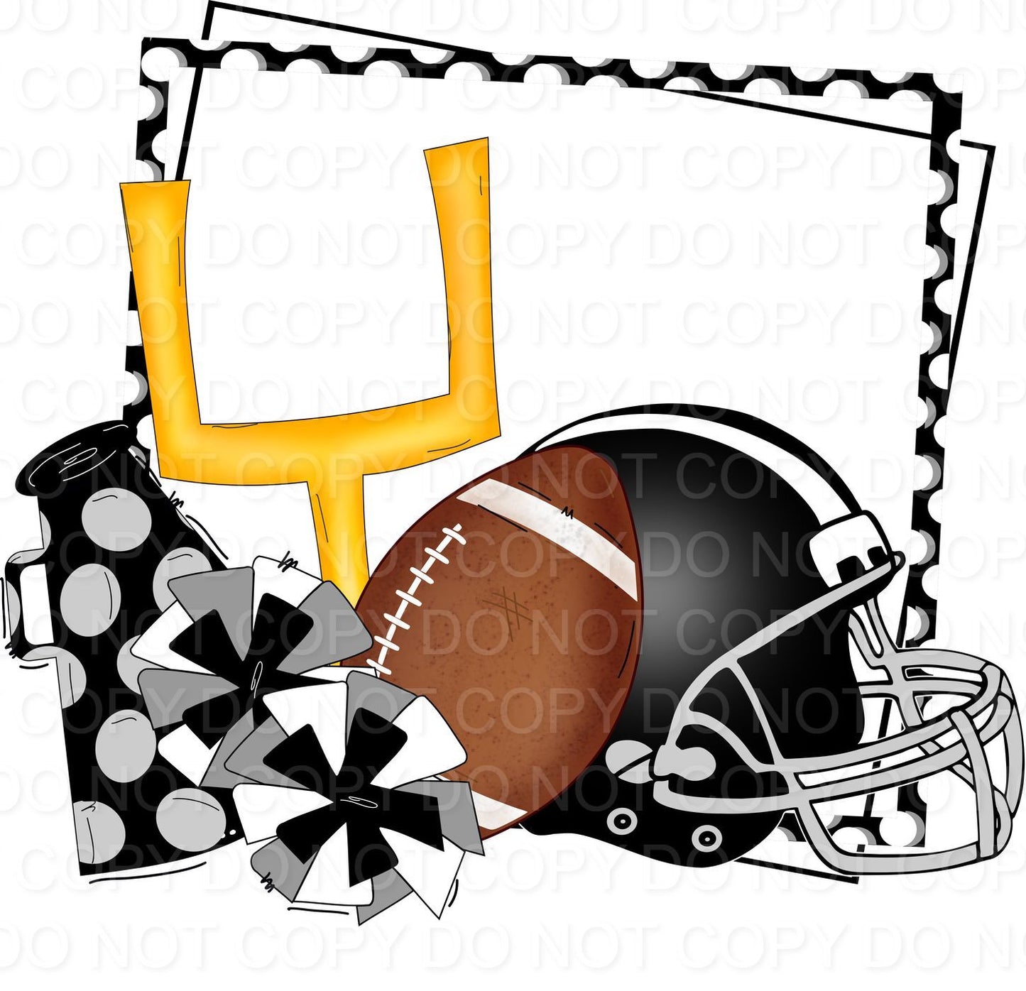 Football Frame with Goal Post, Helmet, and Cheer (Direct To Film)