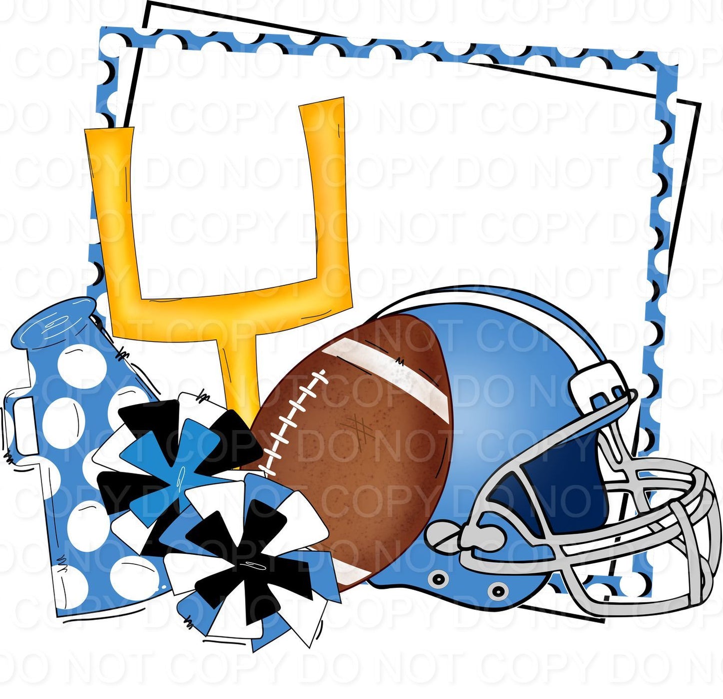 Football Frame with Goal Post, Helmet, and Cheer (Direct To Film)