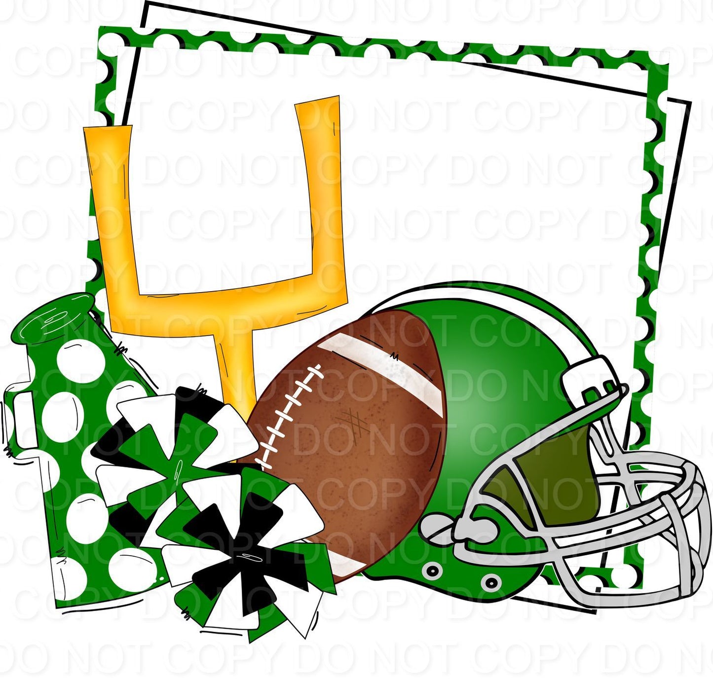 Football Frame with Goal Post, Helmet, and Cheer (Direct To Film)