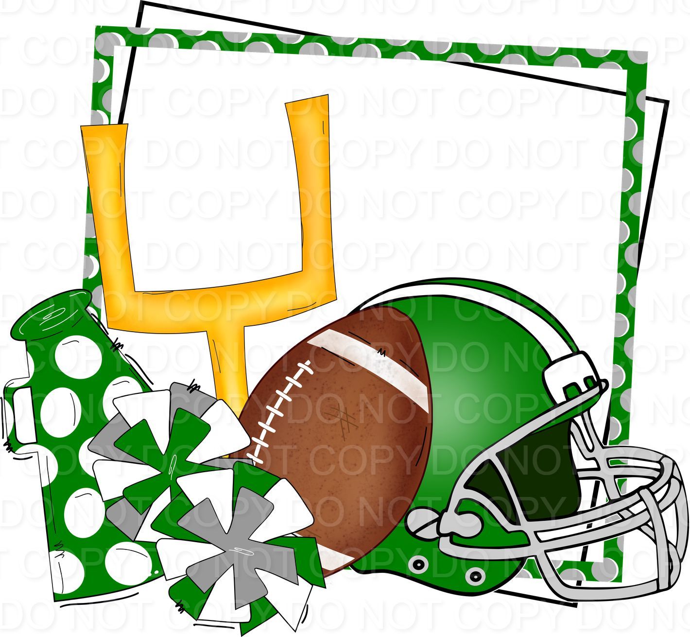 Football Frame with Goal Post, Helmet, and Cheer (Direct To Film)