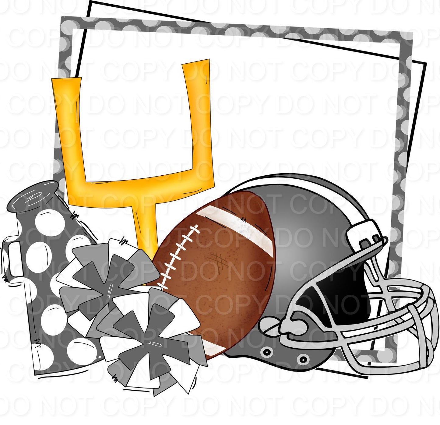 Football Frame with Goal Post, Helmet, and Cheer (Direct To Film)