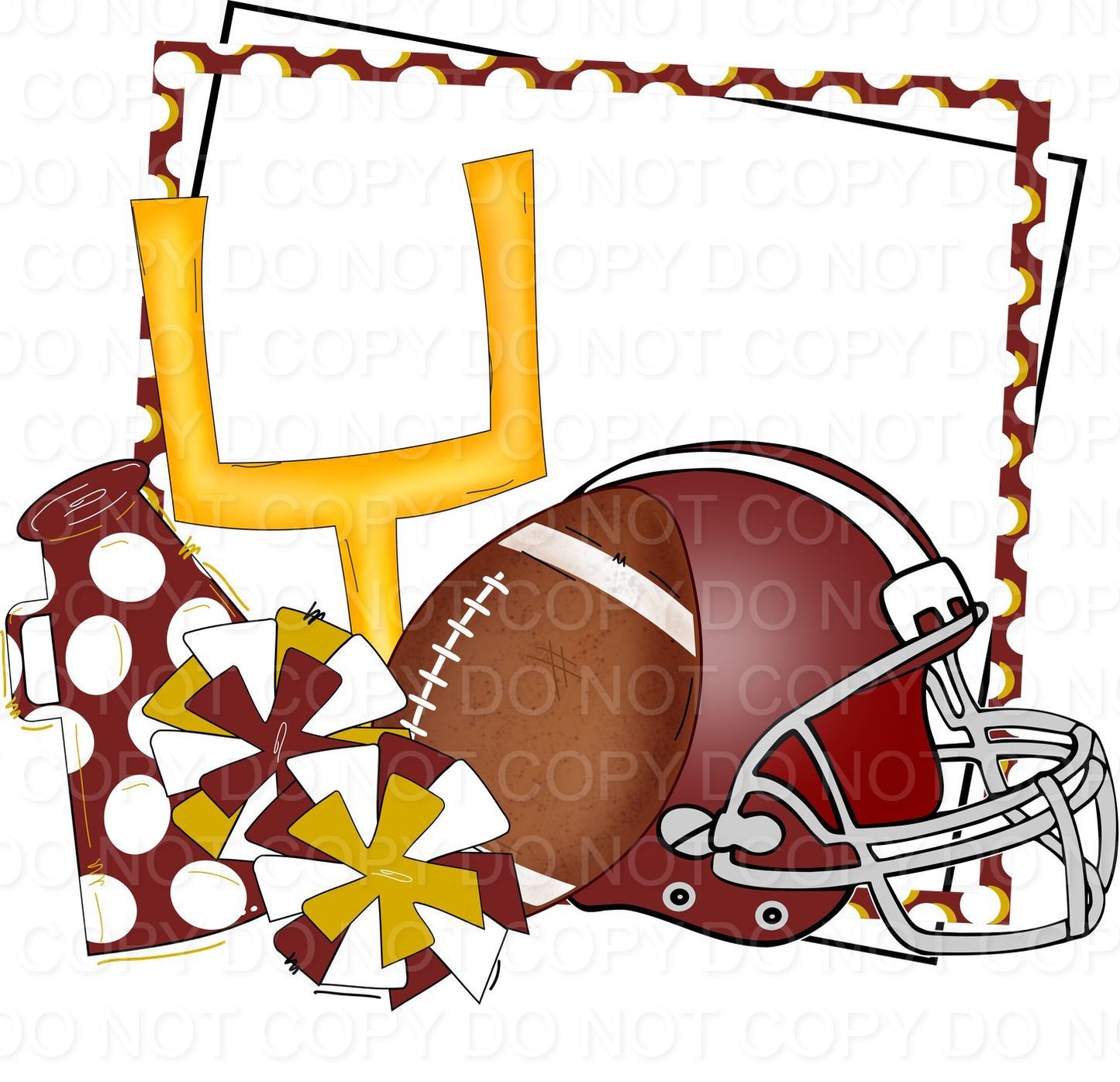 Football Frame with Goal Post, Helmet, and Cheer (Direct To Film)