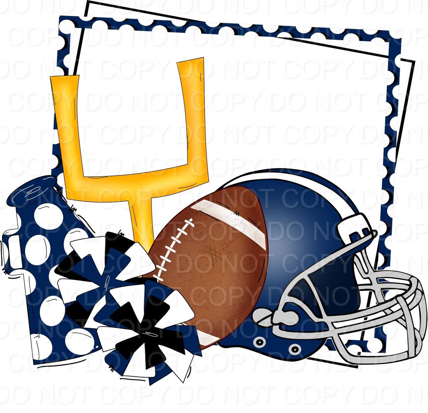 Football Frame with Goal Post, Helmet, and Cheer (Direct To Film)