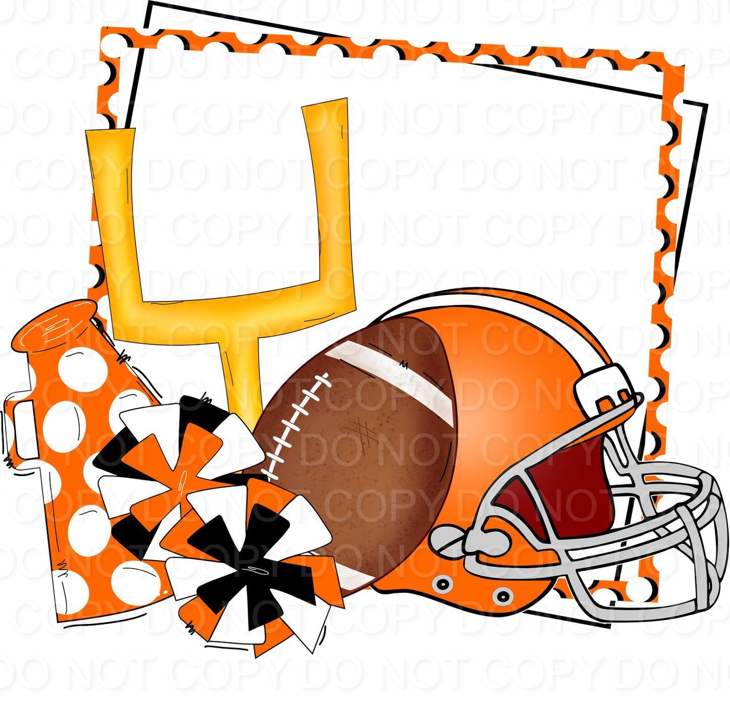 Football Frame with Goal Post, Helmet, and Cheer (Direct To Film)