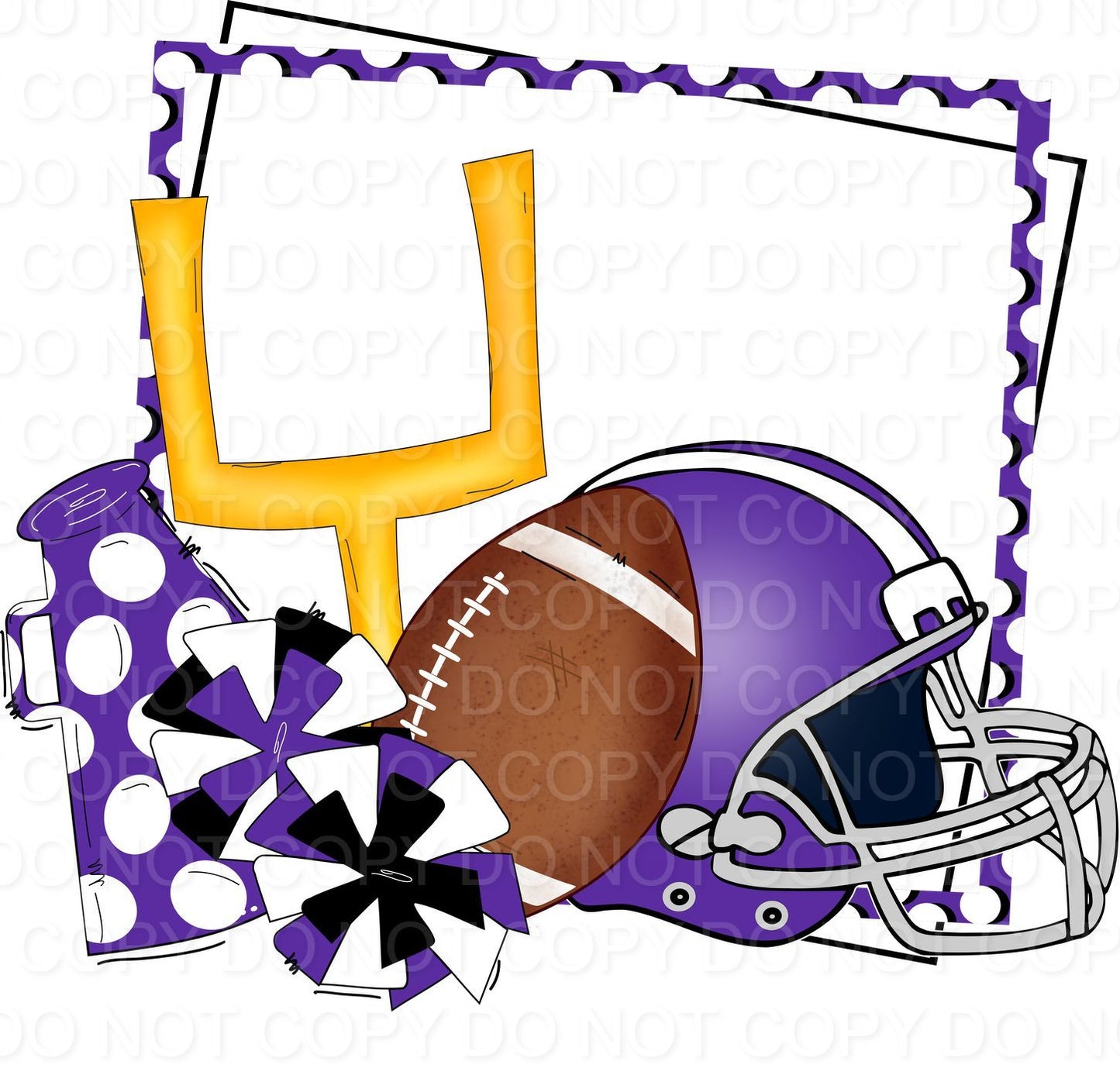 Football Frame with Goal Post, Helmet, and Cheer (Direct To Film)