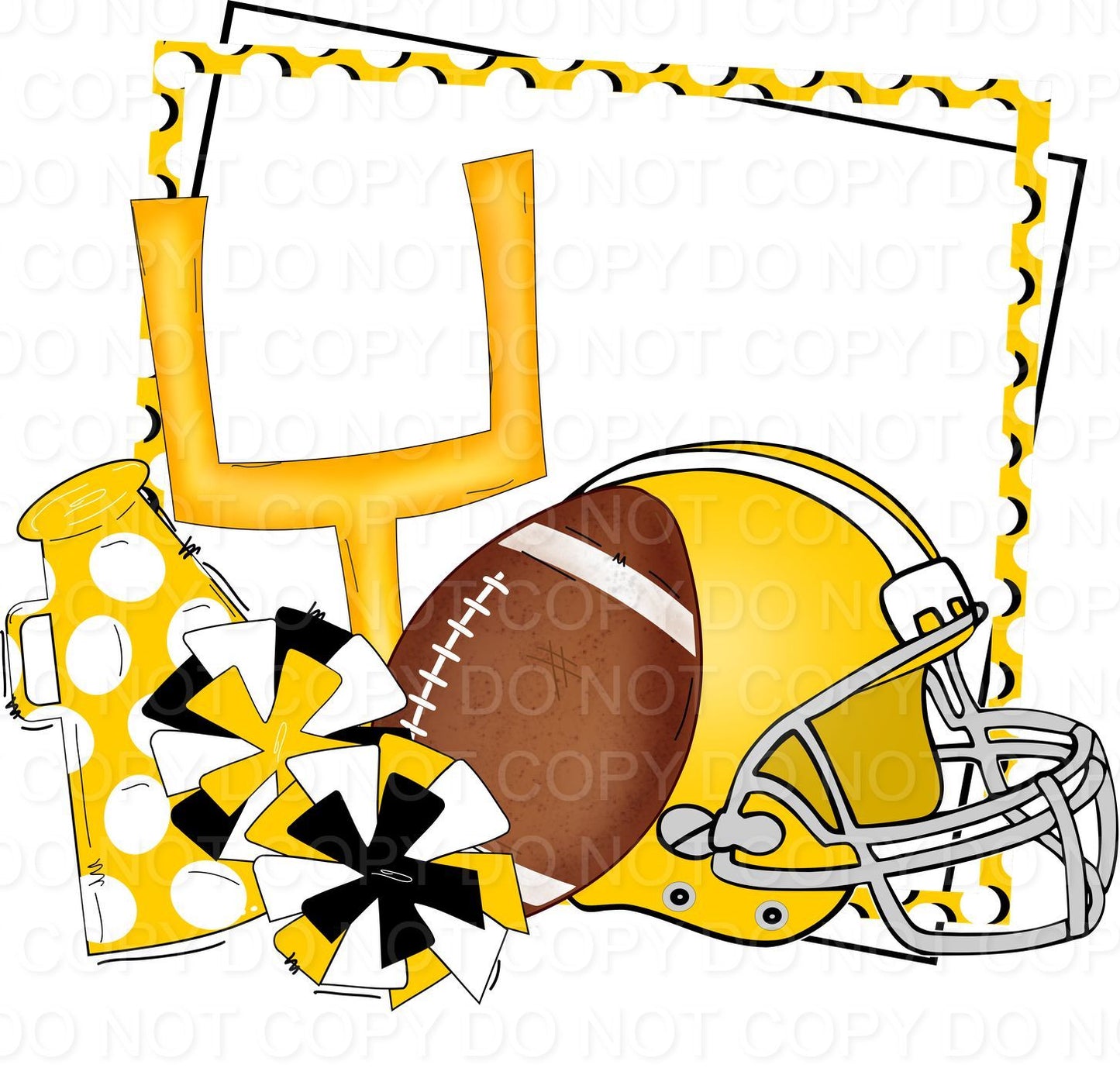 Football Frame with Goal Post, Helmet, and Cheer (Direct To Film)