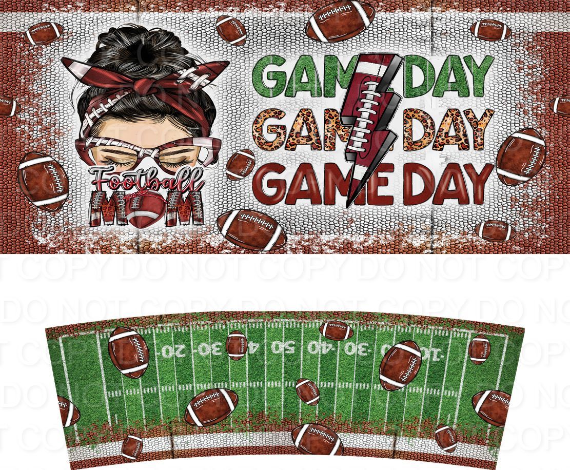 Game Day Football Mom (40 oz Quencher only) (Sublimation Tumbler Wrap)