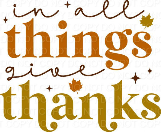 In All Things Give Thanks (Direct To Film)