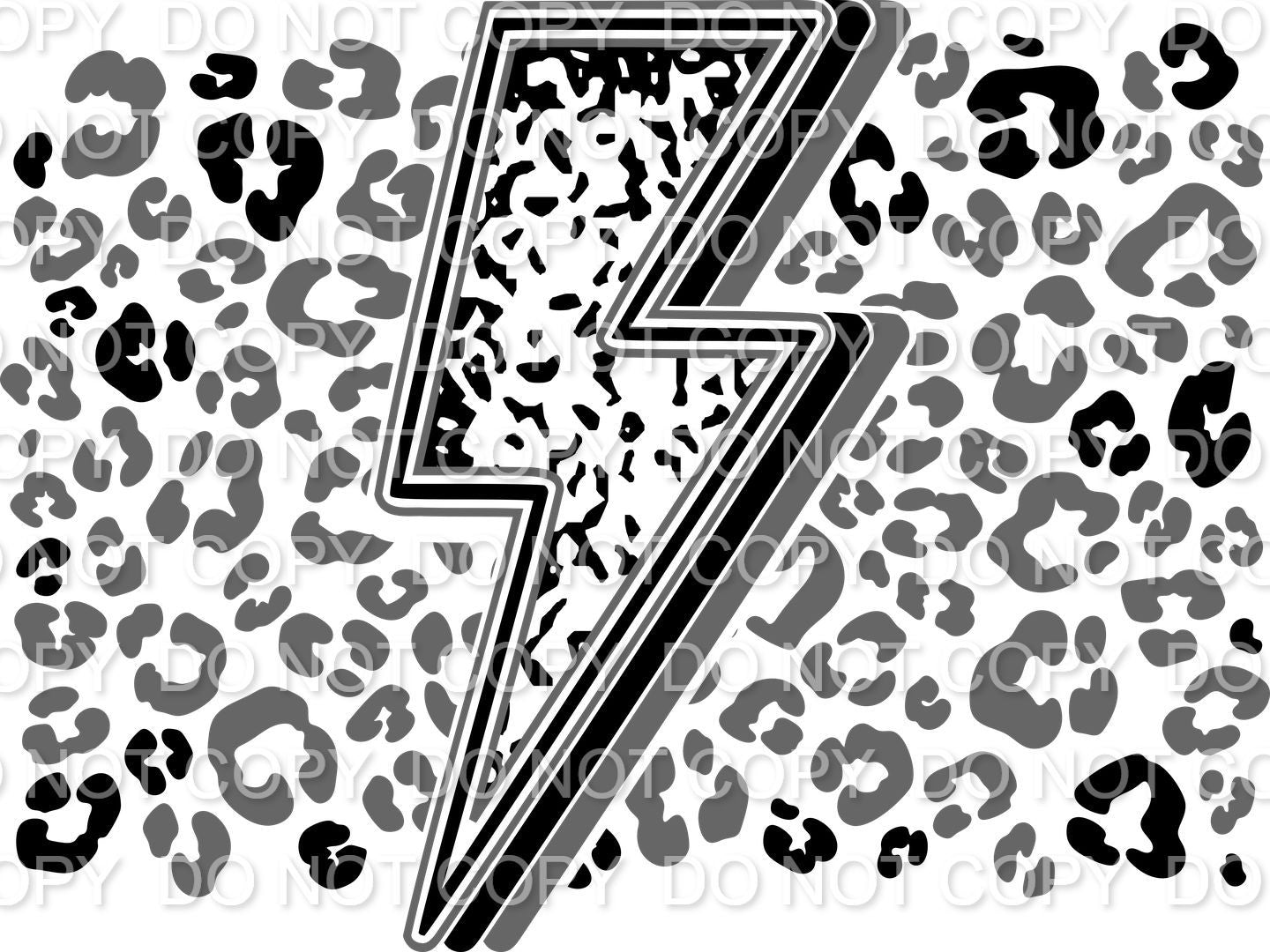 Lightning Bolt and Leopard Background Custom Mascots 1 (Direct To Film)