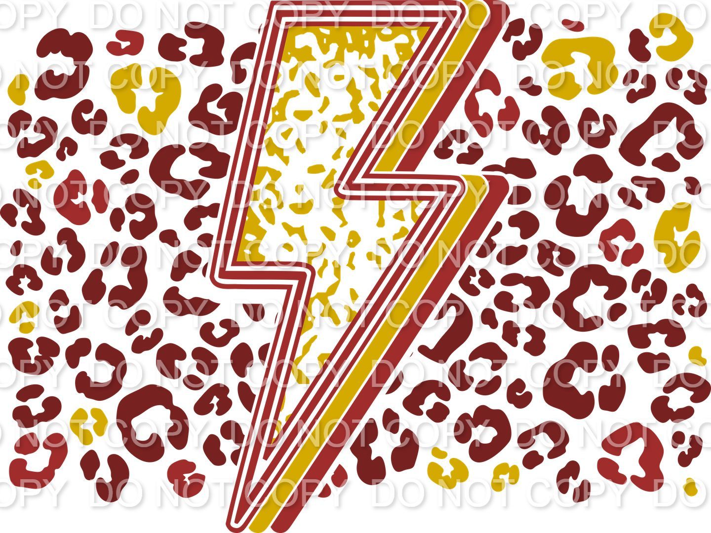 Lightning Bolt and Leopard Background Custom Mascots 2 (Direct To Film)