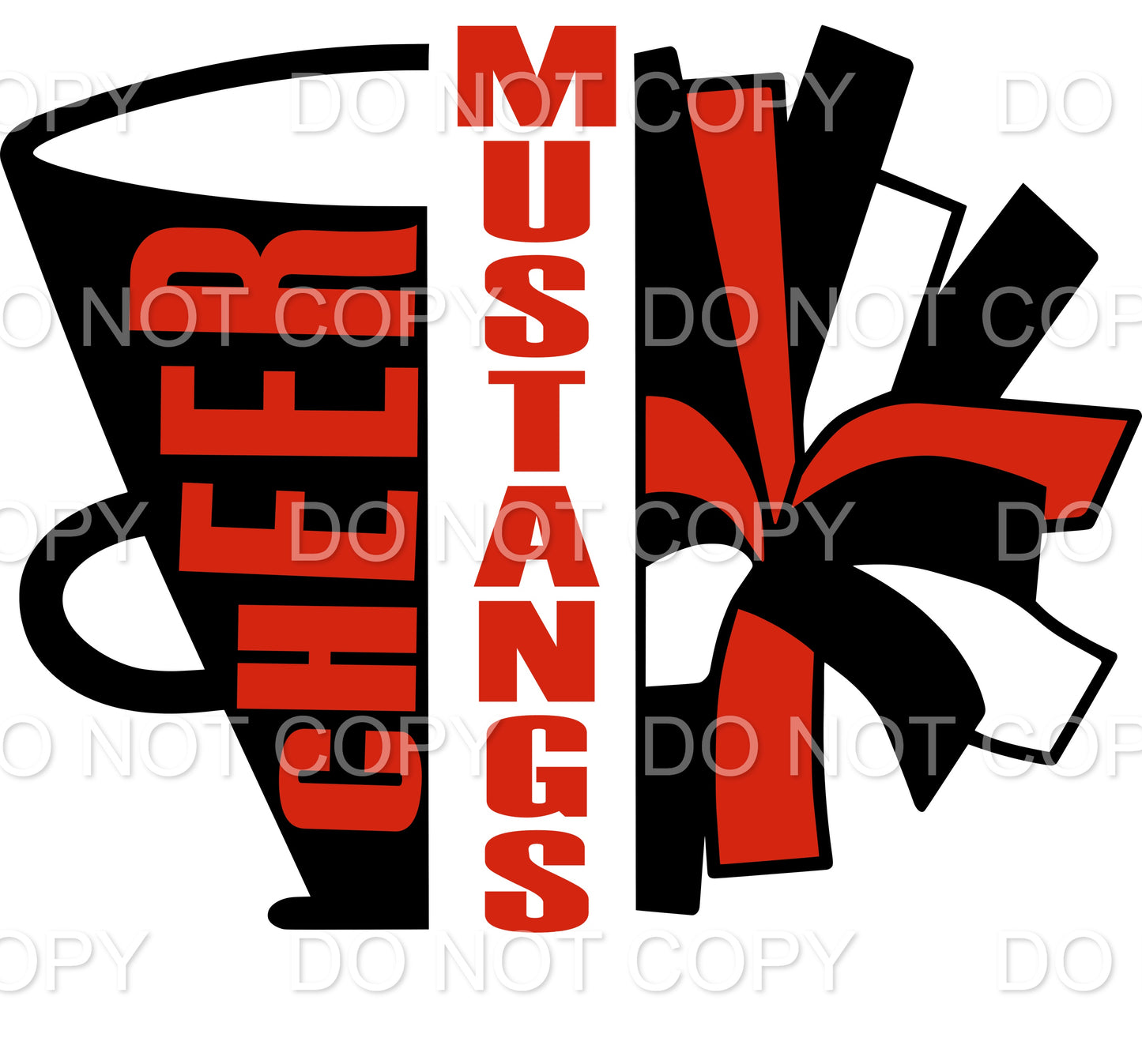 Mustangs Megaphone Pom Pom (Direct To Film)