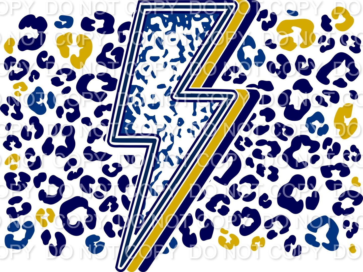 Lightning Bolt and Leopard Background Custom Mascots 1 (Direct To Film)