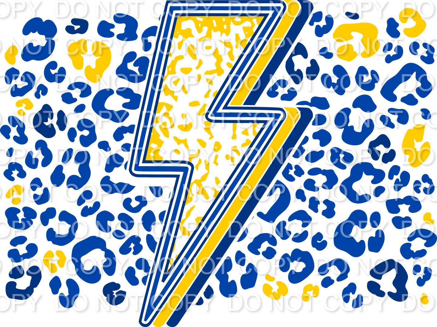 Lightning Bolt and Leopard Background Custom Mascots 2 (Direct To Film)