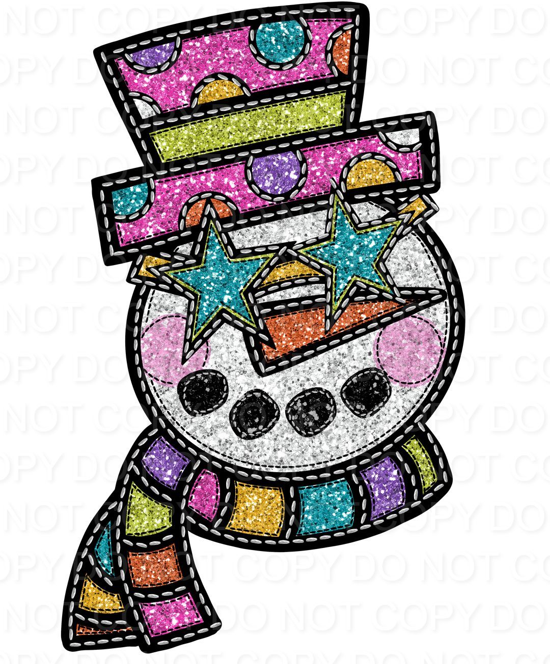 Snowman Faux Glitter (Direct To Film)