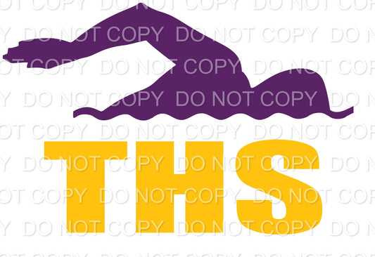 THS Swim Purple and Gold (Sublimation)