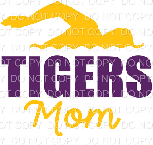 THS Tigers Swim Mom Purple and Gold (Direct To Film)