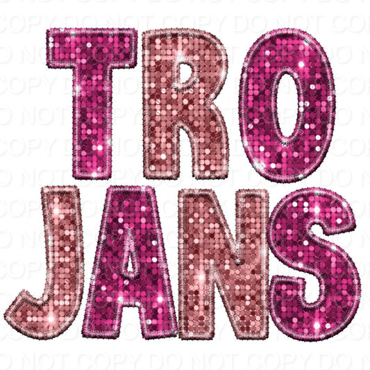 Trojans Pink Faux Sequins (Direct To Film)