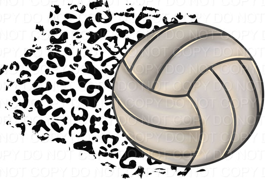 Volleyball with black Leopard Background (Direct To Film)