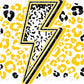 Lightning Bolt and Leopard Background Custom Mascots 1 (Direct To Film)