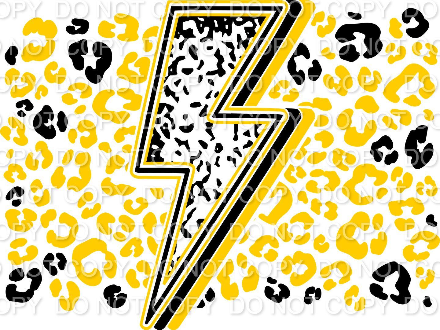 Lightning Bolt and Leopard Background Custom Mascots 1 (Direct To Film)