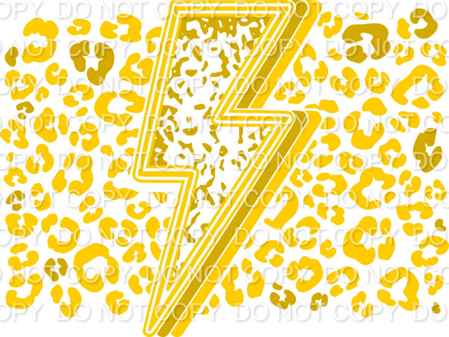 Lightning Bolt and Leopard Background Custom Mascots 1 (Direct To Film)