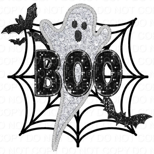 Boo Ghost Web Faux Sequins (Direct To Film)