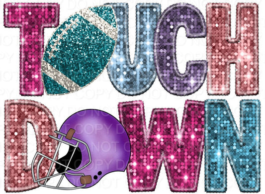 Girly Touchdown Faux Sequins (Direct To Film)