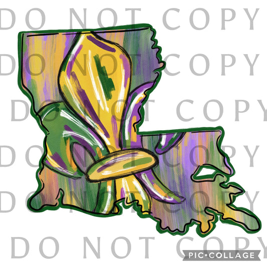 Watercolor Louisiana with FDL(Sublimation)